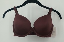 Auden Women's 32D Full Coverage Lightly Lined Burgundy Mist T-Shirt Bra NWT