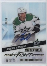 2024-25 Credentials Acetate Debut Ticket Access 86/99 Mavrik Bourque Auto 1m83