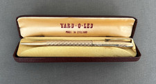 VINTAGE ROLLED GOLD YARD O LED PROPELLING PENCIL chevron in box & paperwork