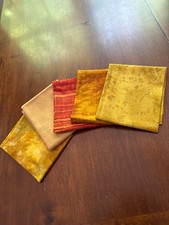 Fat Quarter Bundle Lot - 100 Cotton - 5 GOLDS Beautiful Small Prints