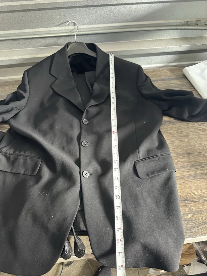 Paul Stuart Black 3- Btn Notch Lapel Tuxedo Formal Blazer Jacket 42 R - Image 2 of 4
