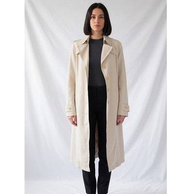Linie Emme By Marella Damen Trenchcoat Creme L Made In Italy Eleganter Mantel
