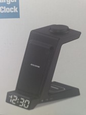 4 in 1 Wireless Charging Station Alarm Clock, Charging Dock for Apple Dev