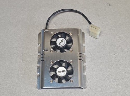 Vintage 3.5" HDD Hard Drive Dual Cooling Fan Cooler Bracket PC Case