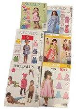 Lot 6 McCall  s Little Girl  s Uncut Sewing Patterns Clothing Dress Sz 1-4 Toddler