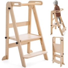 Foldable Toddler Tower - Kitchen Step Stool Helper for Kids 1-6 Years Montessori