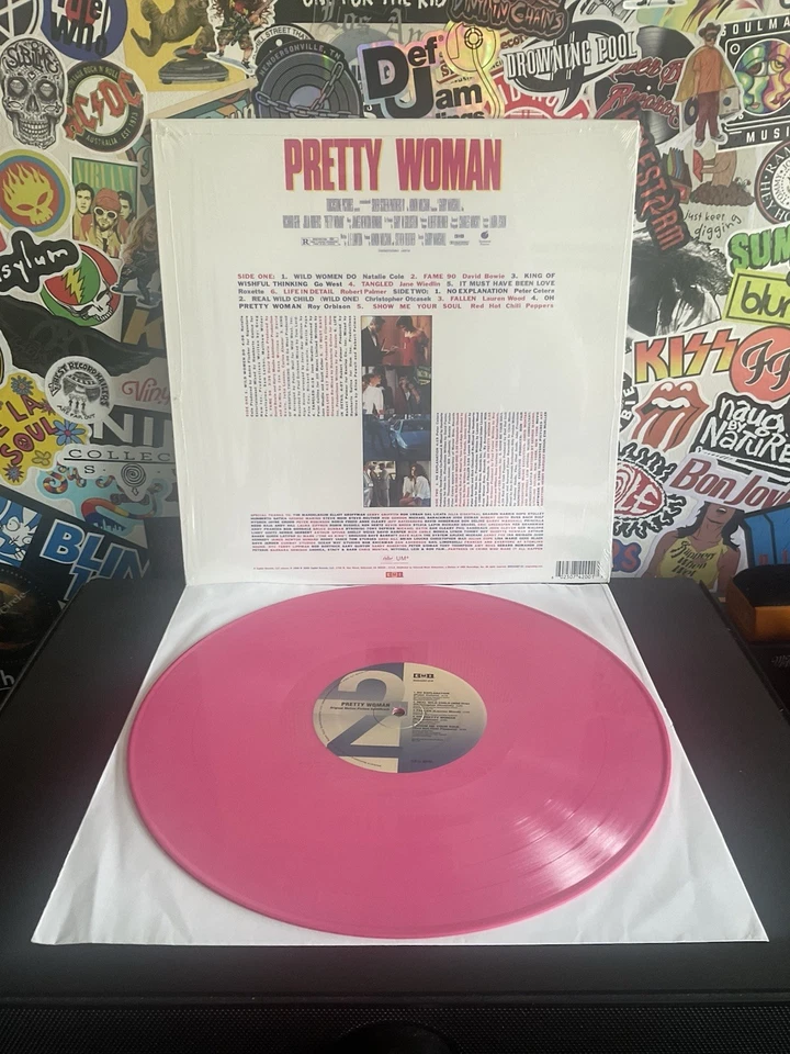 PRETTY WOMAN Soundtrack VG++ PINK VINYL W/HYPE STICKER - Image 2 of 2