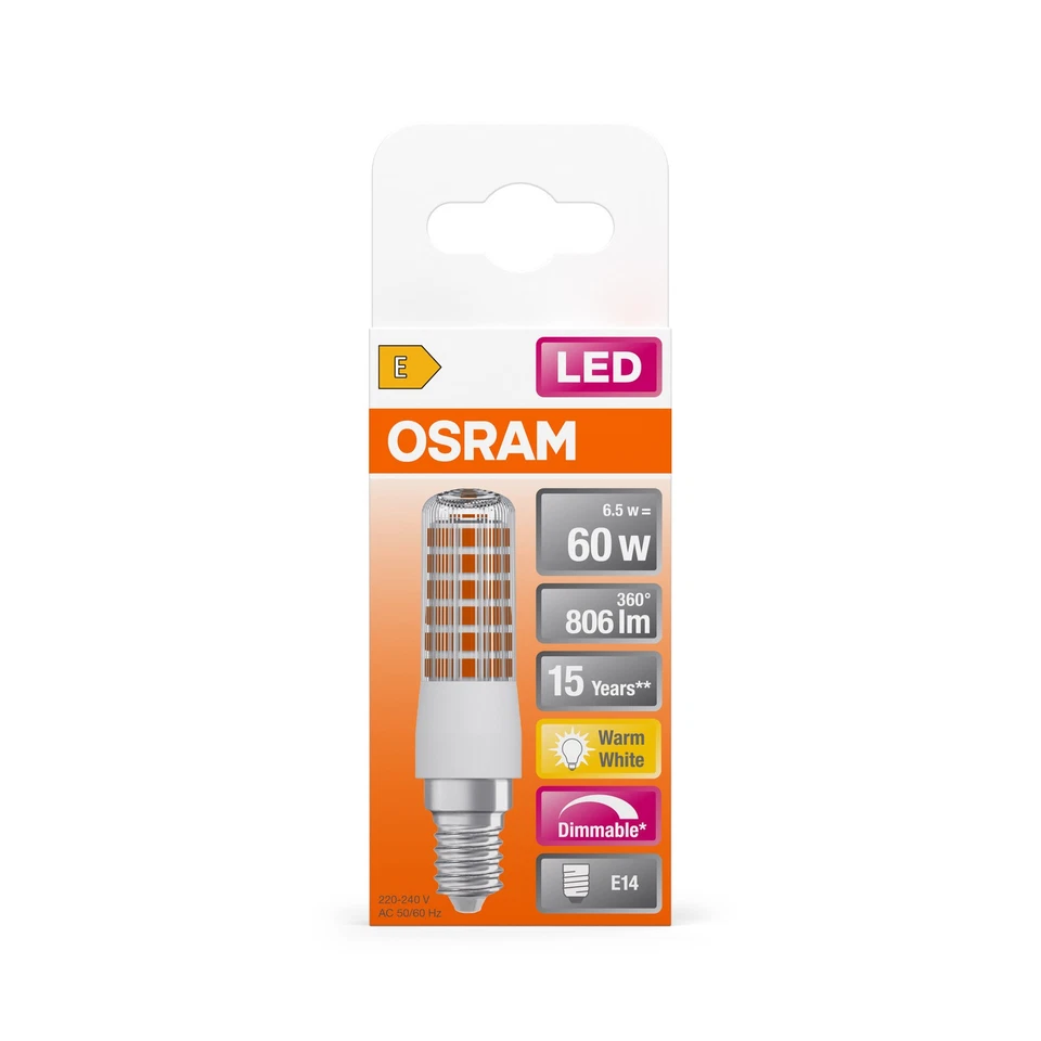 OSRAM LED Superstar Special T SLIM, Dimmbare schlanke LED-Spezial Lampe, E14 - Bild 3 von 3