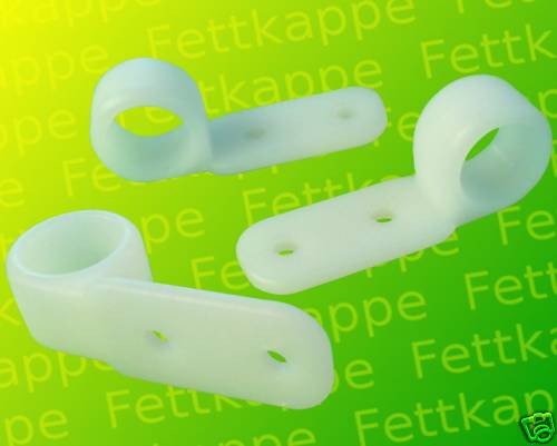 10x Schleuderhaken Weiß Mit Doppel Calott - Planenhaken Für Expanderseil | Polyamid 6 Material