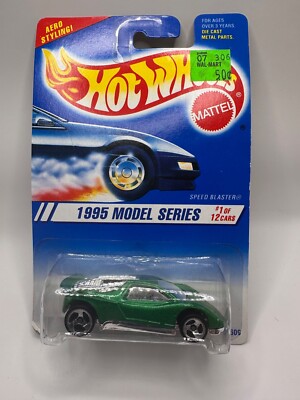1995 Hot Wheels Model Series #1 Green Speed Blaster #343 5 Spoke