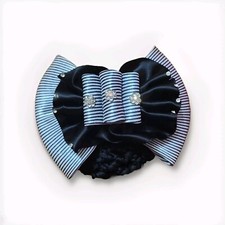 Hair Clip Navy  White Color 