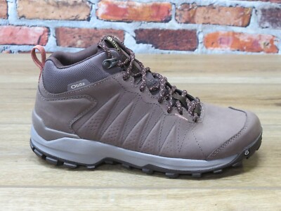 Women's Oboz Sypes Mid Leather B-Dry Waterproof Hike Boot Peppercorn *77102-PEP
