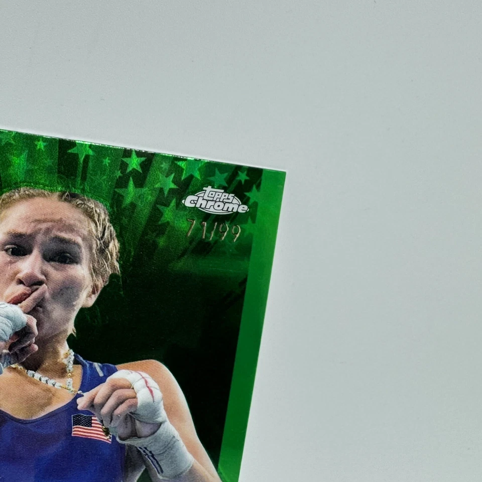 2024 Topps Chrome US Olympic Jennifer Lozano Green Refractor #13 Numbered 71/99 - Image 2 of 3