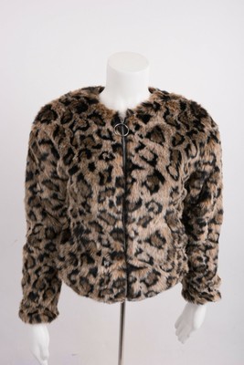 bershka leopard coat