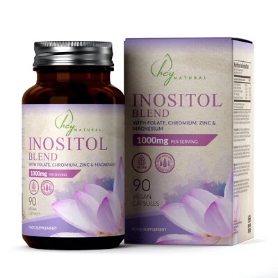 Myo Inositol | 90 Folate Gélules 1000mg L'équilibre Hormonal & la Fertilité