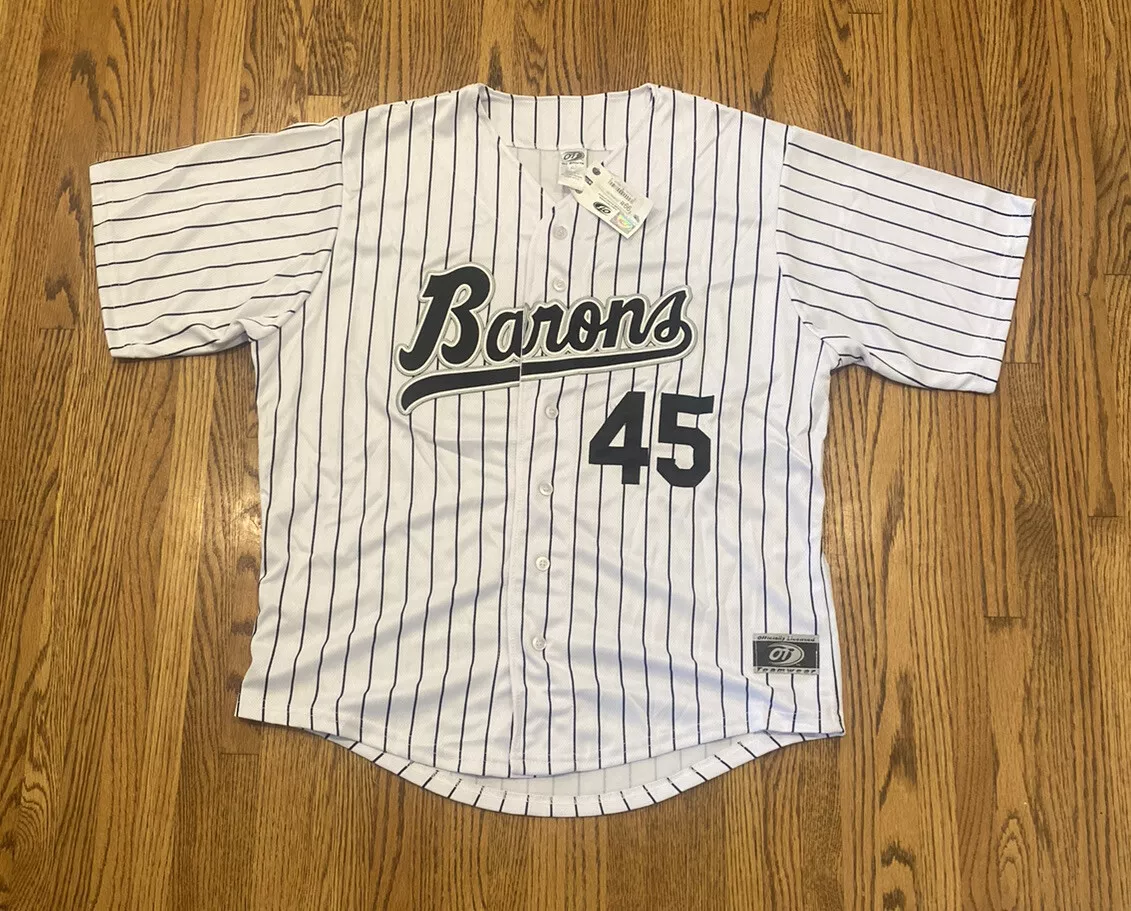 MICHAEL JORDAN 45 BIRMINGHAM BARONS PINSTRIPED BASEBALL JERSEY — BORIZ