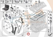 Genuine BMW 11312420018 - Open Timing Chain Upper Repair Kit VALUE LINE 3...