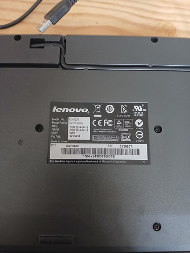 LENOVO Keyboard and Mouse Set wired USB - Photo 4/5