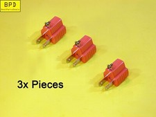3x Wall Outlet Adapter Plug Orange 3-Prong To 2-Prong Grounding Converter R5138
