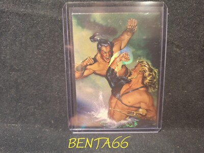 1995 DC Vs Marvel Fleer   Holo F/X Aquaman Vs Namor Limited Edition Card #2 (C)