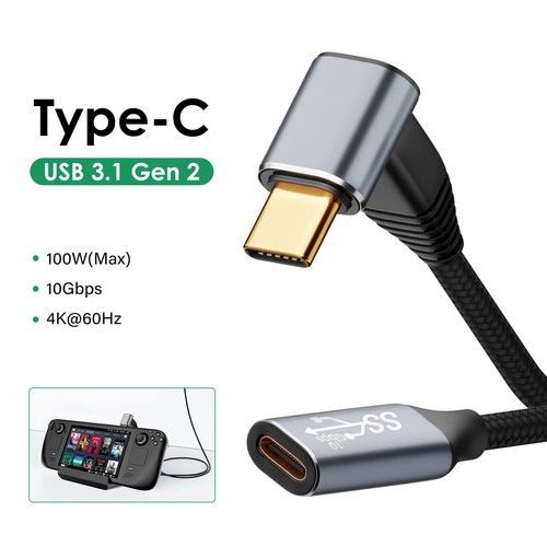 USB C to USB C Extension Cable Type C 10Gbps Data Transfers Fast Charging Cord