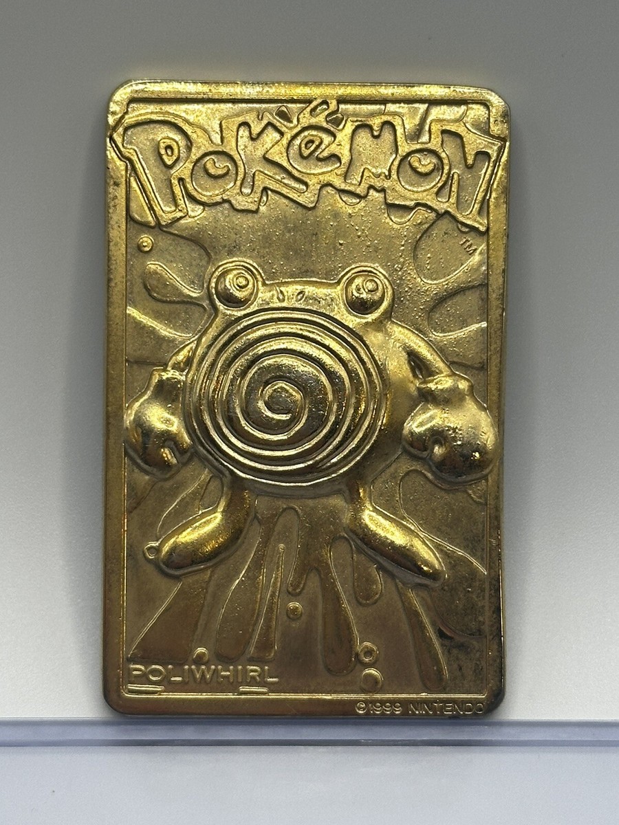 pokemon limited edition 23k gold plated trading card poliwhirl Pokemon 1999 Limited Edition Poliwhirl 23k