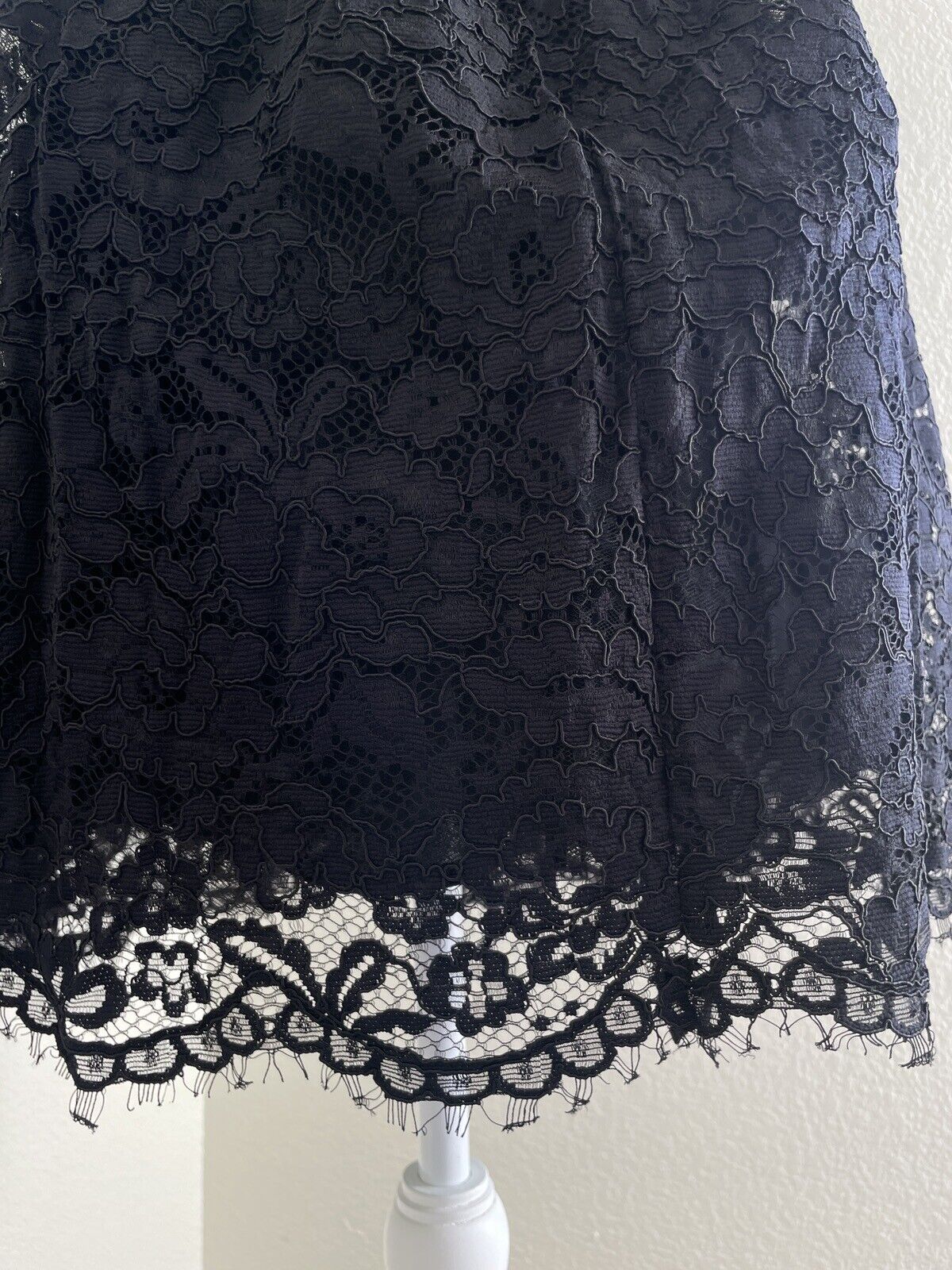 Elisabetta Franchi Italian Sz 4 Black Beaded Lace… - image 9