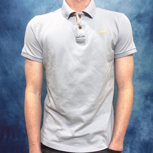 Camisa polo ""elastizada"" Hollister azul claro hombre | eBay