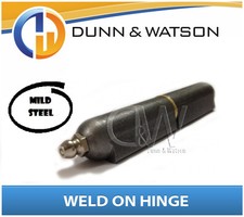 Mild Steel Weld On Bullet Hinge 80-150mm (Grease Nipple) - Brass Washer, Trailer