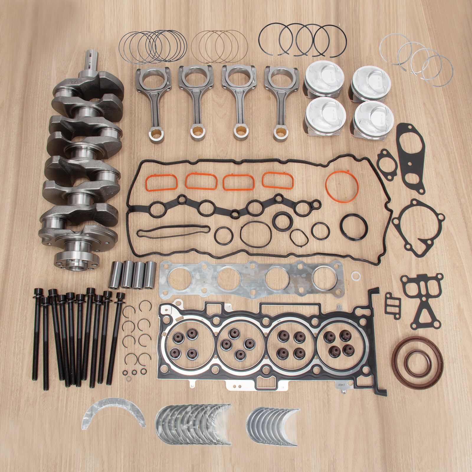 Hyundai Kia 2.4 G4KJ Engine Rebuild Kit with Crankshaft Conrods Pistons Gasket