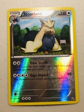Pokemon Card Black & White Reverse Holo Stoutland 83/114 FREE SHIPPING!