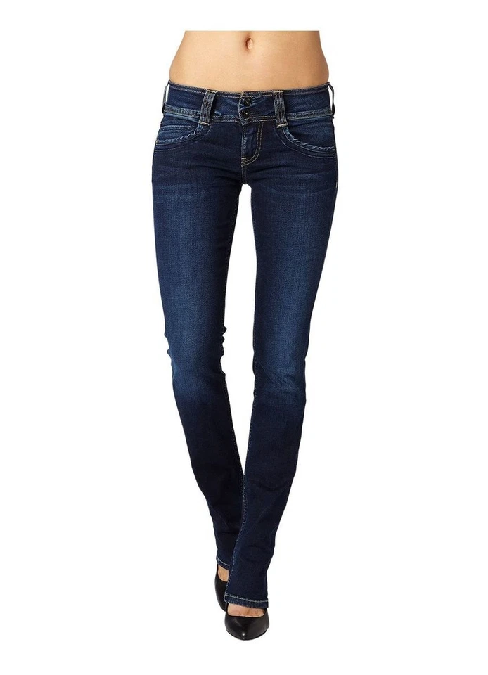 Pepe Jeans Damen Jeans GEN Regular Fit Bleu Mid Blue W24-W34 84% Coton - Photo 1/1