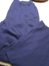 NEW SCANDIA WOODS ELASTIC WAIST CARGO PANTS NAVY BLUE MENS 48X32