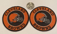  2 -CLEVELAND BROWNS vintage Style CLASSIC embroidered iron on patches 3"x 3"
