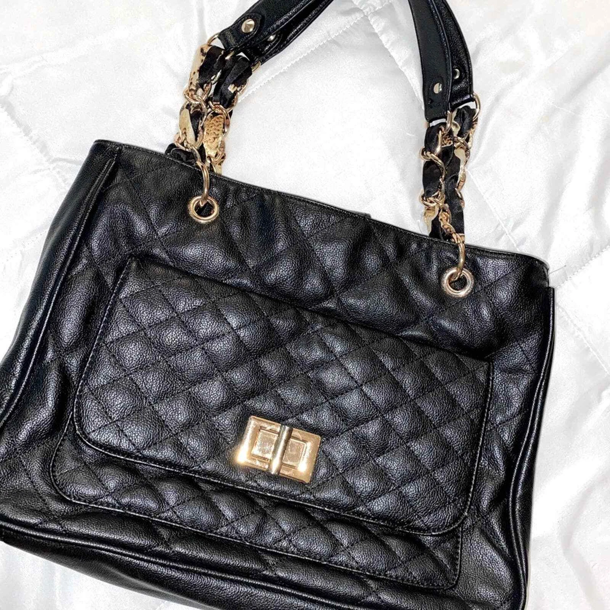 Women Quilted Purse Lattice Clutch Small Crossbody Shoulder Bag with Chain  Strap Leather,Coffee，G168635 - Walmart.com