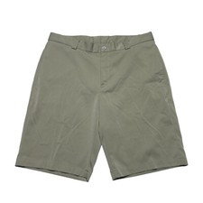 Slazenger Golf Shorts Mens Size 34 Khaki Beige Flat Front Casual Preppy