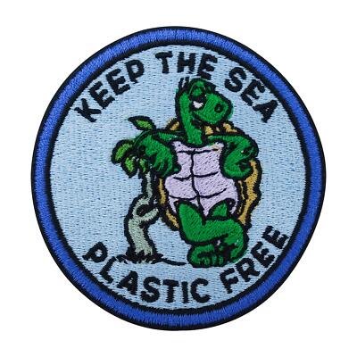 Keep the Sea Plastic Free Schildkröte Patch zum Aufbügeln | Plastik Patches