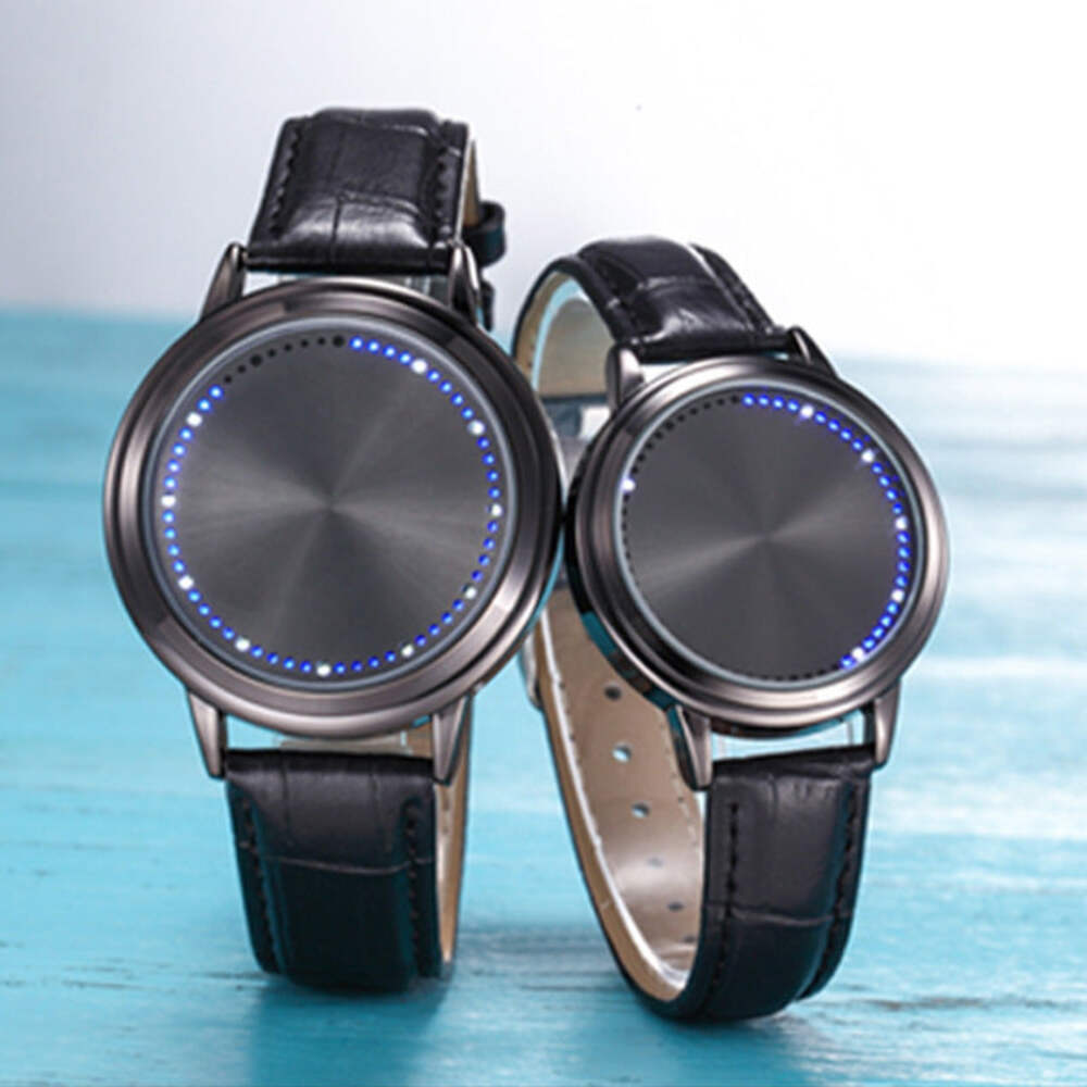 Touch Screen LED Electronic Meter with Stainless Steel Buckle and Imitation Leat