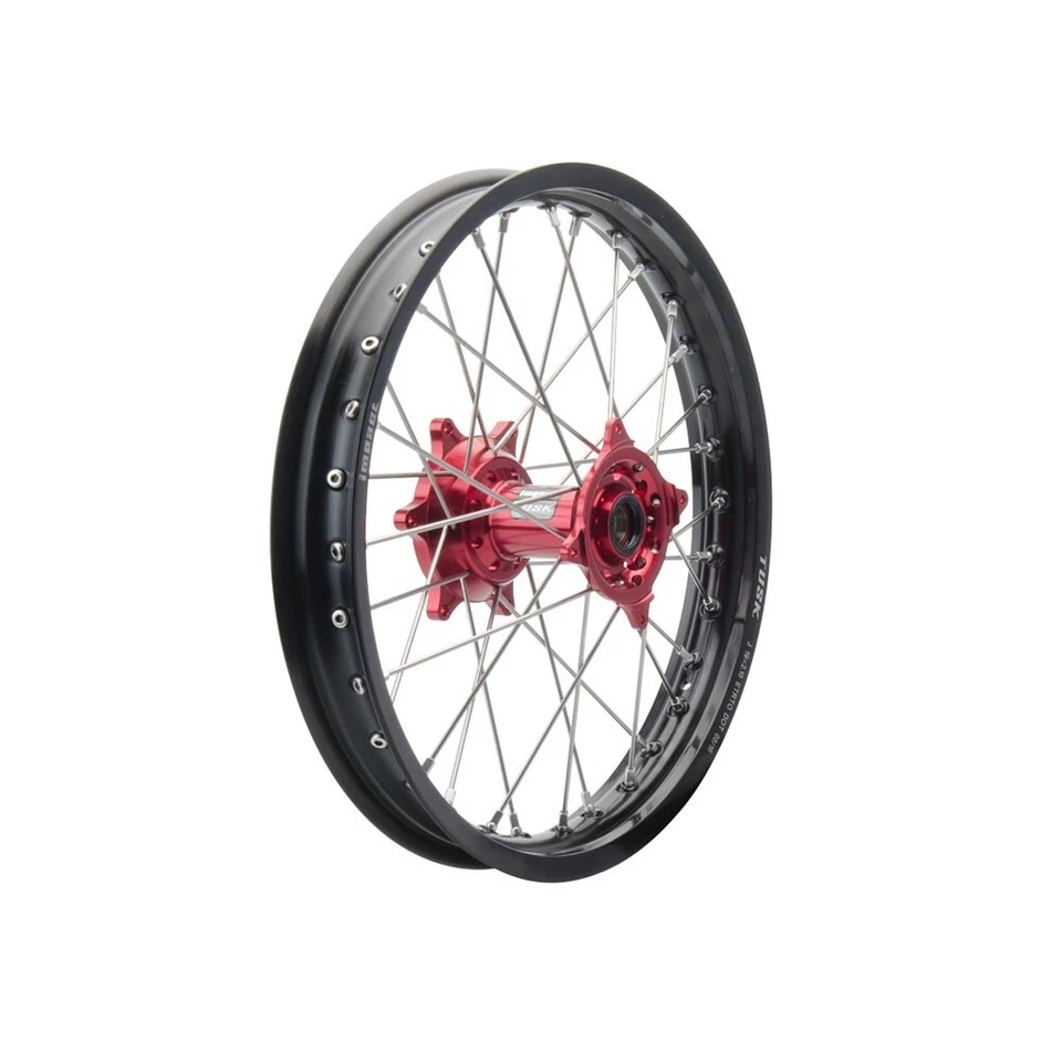 Tusk Impact Complete Wheel -Rear 16 x 1.85 Black Rim/Silver Spoke/Red Hub CRF110 - Imagem 2 de 4