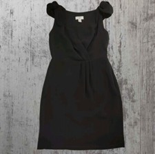 Ann Taylor Loft Schwarzes Knielanges Ponte Kleid Damen Zierliche Größe 0P