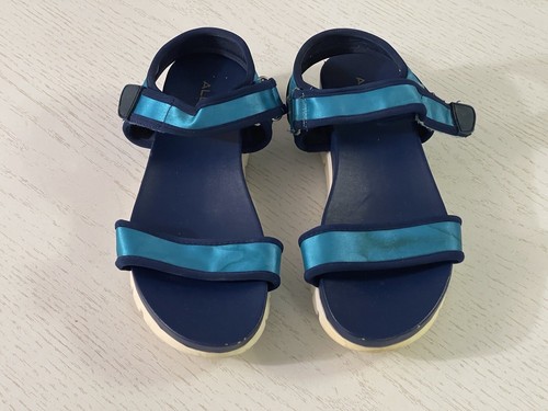 Aldo Sandals Womens 9 Blue Platform Comfort Cushion Breathable Ankle Strap Wedge - Foto 8 di 15
