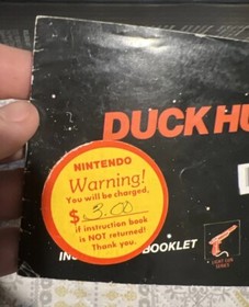 Nintendo NES 1985 Duck Hunt Matte Sticker Seal 1st Run Test Market CIB RARE!