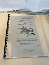 McCormick-Deering No 1 Two-Way Success Plow Owner's Manual Repair Parts