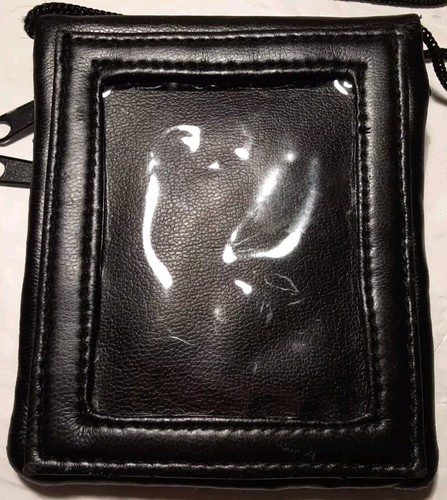 Leather Small Lightweight Long String Picture ID Etc Slim Purse - Picture 4 of 17