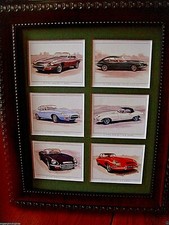 JAGUARS  - 6  REPRODUCTION TRADE CARDS    FRAMED or  UNFRAMED