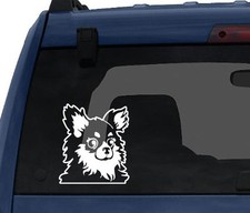Dog Breed - Mexi the Long-haired Chihuahua - Car Tablet Vinyl Decal
