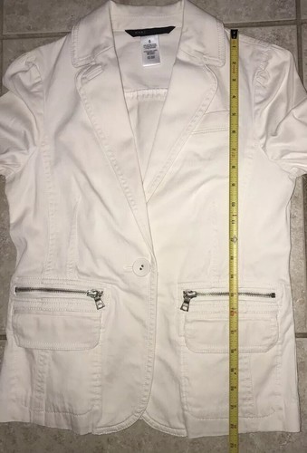 Marc Jacobs Beige Cotton Button Front Jacket with Zippered Front Pockets Size 6 - Picture 9 of 11