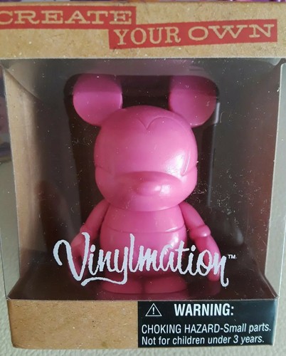 Disney VINYLMATION Mickey CREATE Your OWN 3" PINK_New in Box - Picture 3 of 6