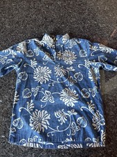 Reyn Spooner Men s M Blue/White Floral Hawaii...