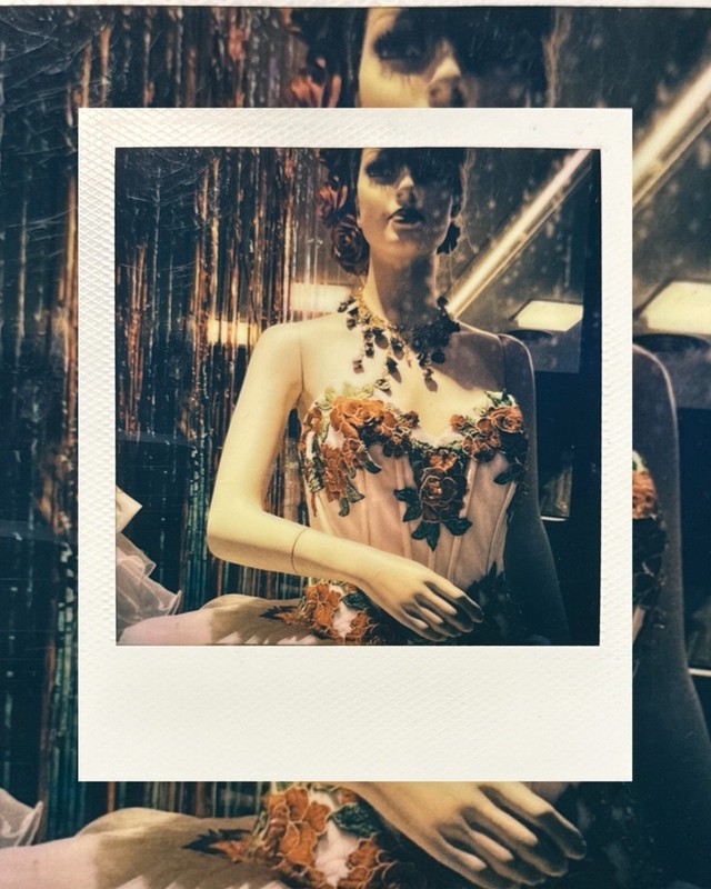 Original Polaroid 600 Fashion Mannequin Floral Couture Fine Art Photograph
